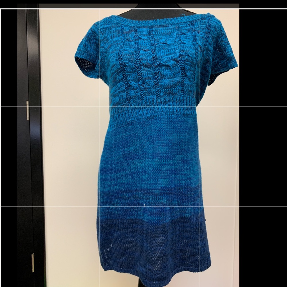 Blue Knit Dress